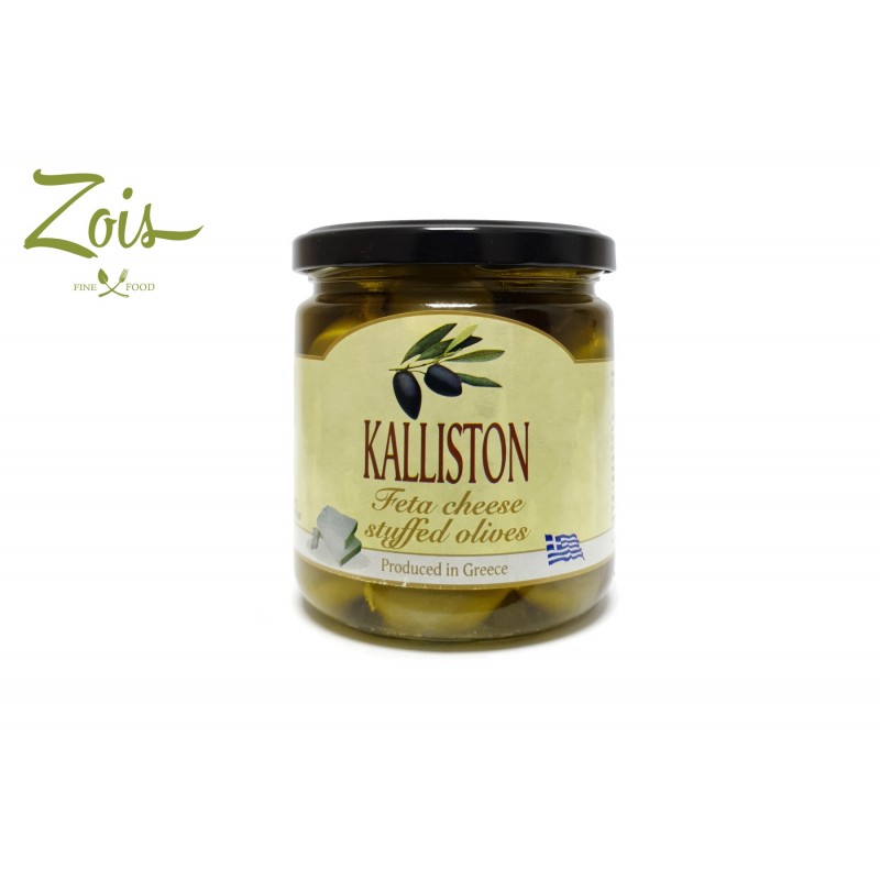 GREEN OLIVES STUFFED WITH FETA CHEESE KALLISTON 400g GREEN OLIVES STUFFED WITH FETA CHEESE KALLISTON 400g